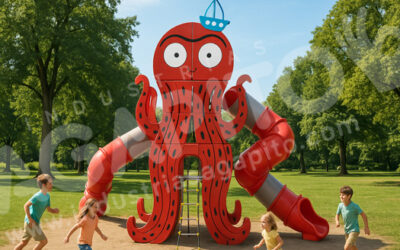 Gran aventura marina con las torres gigantes Ballena y Kraken